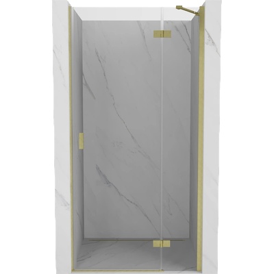 Mexen Mist-H сгъваеми врати за душ, десен монтаж 110 см, прозрачни, златисто матирани - 8A5-110-000-55-00-P (8A5-110-000-55-00-P)