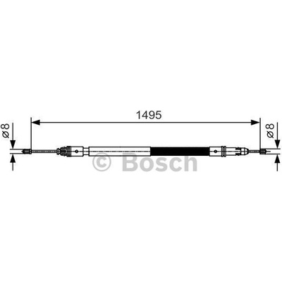 żażné lanko parkovacej brzdy BOSCH 1 987 482 118