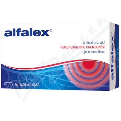 Alfalex rektální čípek 10 x 2.5 g