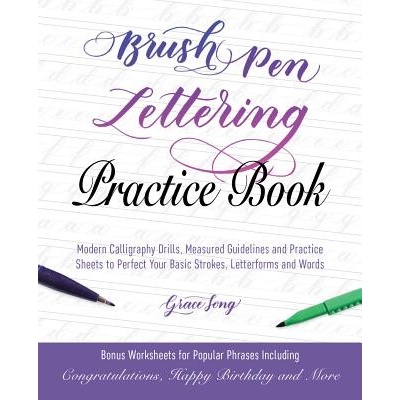 Brush Pen Lettering Practice Book