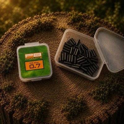 PB Products Double Barrel Crimps 0,7 mm – matná černá 50 ks