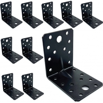 SVX Uholník s prelisom čierny 10ks 70x70x55x2,5mm