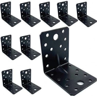 SVX Uholník s prelisom čierny 10ks 70x70x55x2,5mm