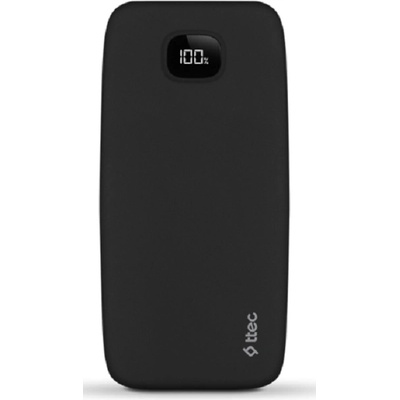 Ttec Портативна батерия ttec - ChargeUp LCD, 20 000 mAh, черна (8694470829159)