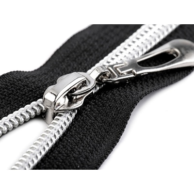 Stoklasa Spirálový zip No 7 délka 50 cm se stříbrnými zoubky Balení: 1 ks, Varianta: 322 černá 322 černá