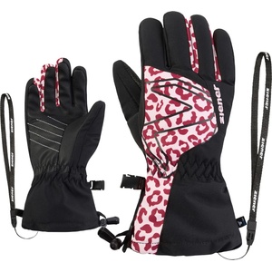 Ziener Детски ръкавици Ziener Kid's Laval AS AW Gloves - Black / Red Leo - размер 7 (EU) (202-4968-1119)