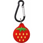 Loco Силиконов кейс с карабинер за Apple AirTag - Loco Cartoon Strawberry Apple AirTag Case (червен) (LOC015STR)
