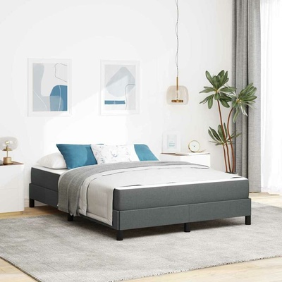 zahrada-XL 3398501 Postel s boxspringem s matrací Tmavě šedá textil