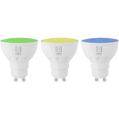 Immax NEO SMART sada 3x žárovka LED GU10 6W RGB+CCT barevná a bílá, stmívatelná, Wi-Fi, TUYA 07724C