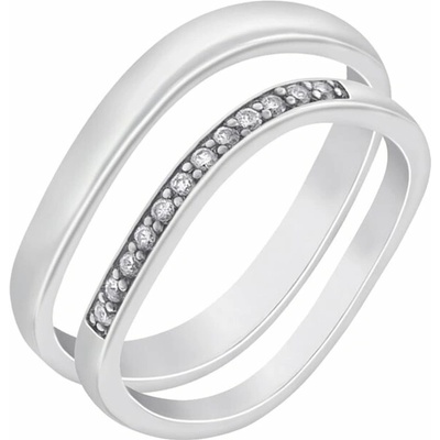 Eppi Zlaté nepravidelné snubní prsteny s diamanty Rahab RW41080