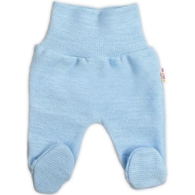 Baby Nellys Pletené dojčenské polodupačky Hand Made svetlo modré