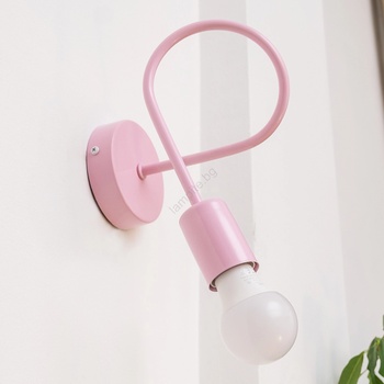 Helam Стенно осветително тяло OXFORD 1xE27/15W/230V розово (HE1746)