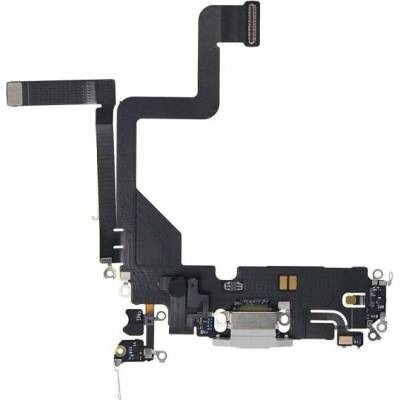 AppleKing nabíjecí a audio flex konektor pro iPhone 14 Pro - stříbrný