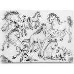 strigo Transparent mat Funny Horses Mat STRIGO