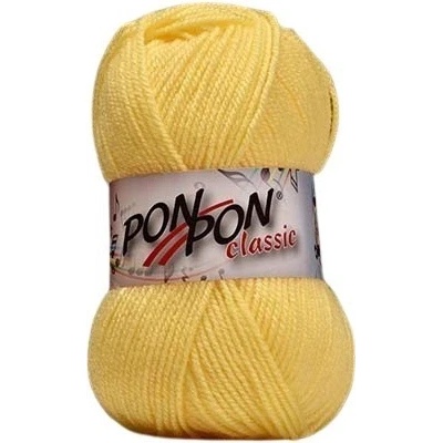 VSV Pletací příze PonPon Classic 595 - žlutá
