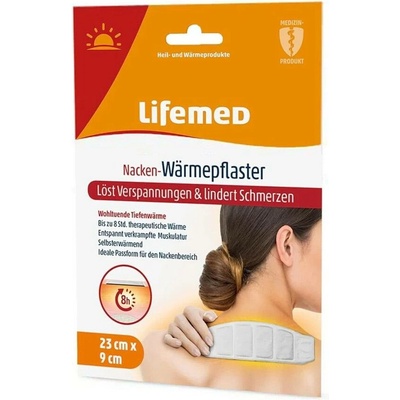 LIFEMED Hřejivá náplast na krk 23 x 9 cm 1 ks