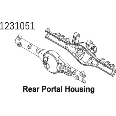 Absima 1231051 Rear Axle Housing CR4.4