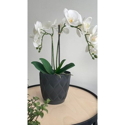 FORMplastic Kvetináč FLOW PETIT 17cm antracit
