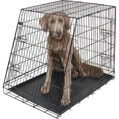 KERBL Dog Cage - Метална клетка, сгъваема, скосена - 92 х 63 х 74 см - 81368