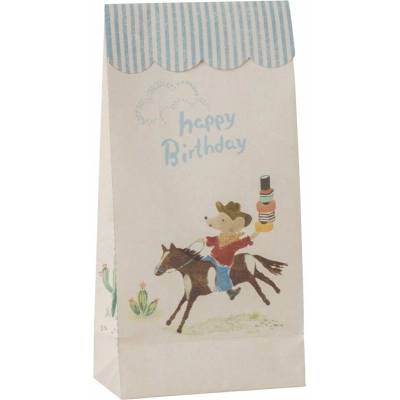 Maileg Darčekové tašky Happy birthday Cowboy