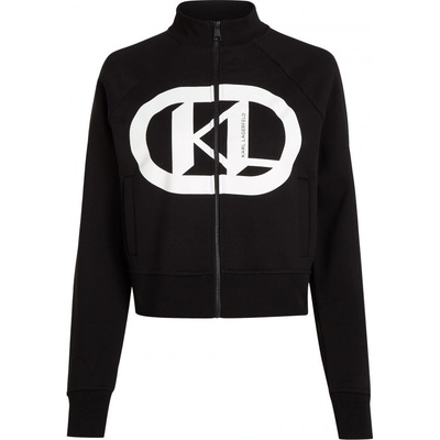 Karl Lagerfeld KL Logo Zip Up čierna