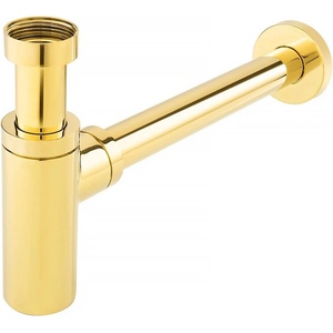 FDesign Kleome цилиндричен естетичен сифон за умивалник в лъскаво злато (FD7-203-55)
