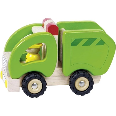 Goki Дървена играчка Goki - Боклукчийски камион (55964)