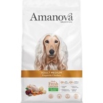 Amanova adult medium - exquisite chicken - пълноценна храна за пораснали кучета от средни породи, с пиле - 12 кг, Испания - 33170