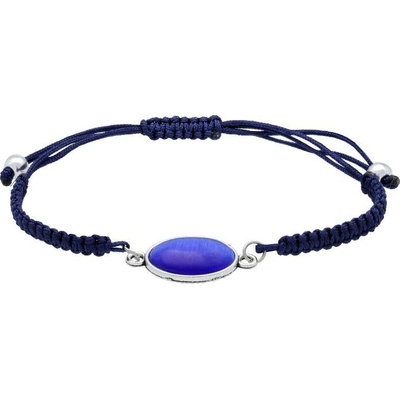 Gilles Costa šňůrkový náramek modrý STONE 107