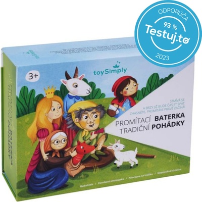 Toysimply detská premietacia baterka 4 tradičné rozprávky
