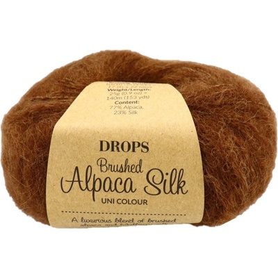Drops Brushed Alpaca Silk UNI 38 čokoláda