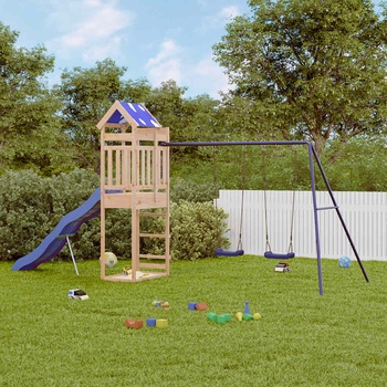 vidaXL Комбинирано детско съоръжение за игра на открито, бор масив (3279124)
