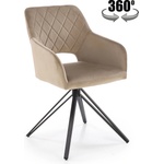 Bogdan Furniture Europe Стол К-535 с ф-я въртене БЕЖОВО/черно