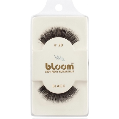 Bloom Natural nalepovacie riasy z prírodných vlasov No. 20 Black