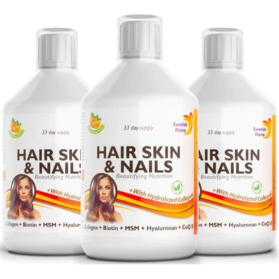 Swedish Nutra Hair Skin & Nails na vlasy pokožku a nechty 500 ml