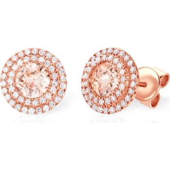 Image 1 of SAVICKI обеци: розово злато. морганити. диаманти