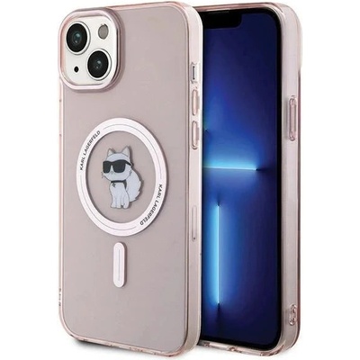KARL LAGERFELD Кейс Karl Lagerfeld IML Choupette MagSafe за iPhone 15 Plus, розов (KF001735-0)