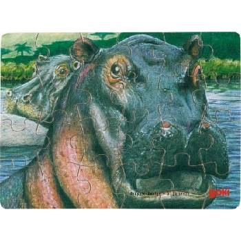 Goki - Дървен мини пъзел - Африкански животни (57802)