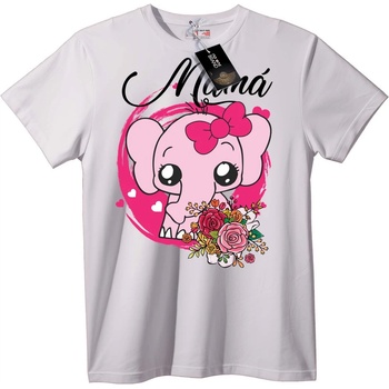 NOONEBRAND Тениска Мама Слон - 2XL, Black