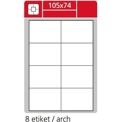 SK Label Print etikety A4 pro laserový tisk 105 x 74 mm 8 etiket arch lesklé 144292
