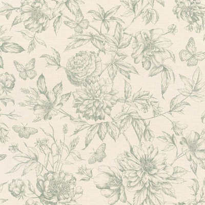Rasch 793925 Vliesová tapeta na stenu Peonies, rozmery 0,53 x 10,05 m