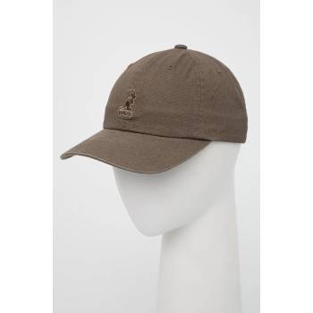 Kangol Памучна шапка Kangol в зелено с апликация (K5165HT.SM094)