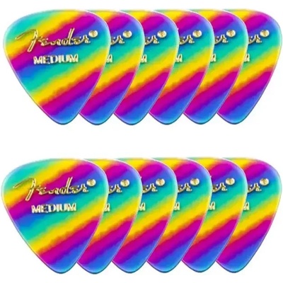 Fender 351 Shape, Premium Rainbow - 12 Pack