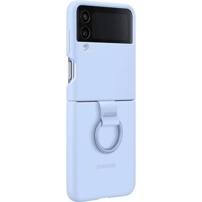 Samsung Silicone Cover Ring EF-PF721TLEGWW - оригинален силиконов кейс с пръстен против изпускане за Samsung Galaxy Flip 4 (светлосин)