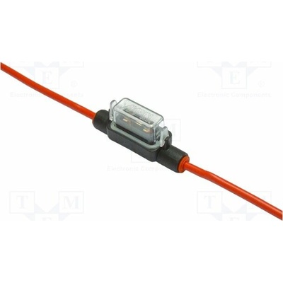 ELED HLP7335 Zásuvka; 9,1mm; na kabel; Výv: vodiče x2; červená; Dél: 135mm