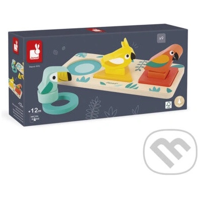 Janod vkladačka Vtáci Tropik