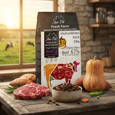 Fresh Farm Adult Medium & Maxi Single Protein GF Beef & Sweet Potatoes 10 kg