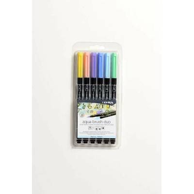 Lyra Aqua Brush Duo sada pastelové odtiene, 6ks