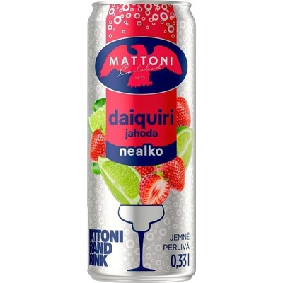 Mattoni Daiquiri jahoda nealko jemně perlivá 0,33 l