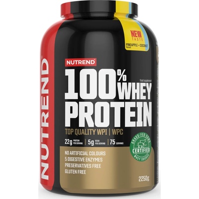 Nutrend 100% Whey Protein, ананас с кокос, 2250 g, Nutrend